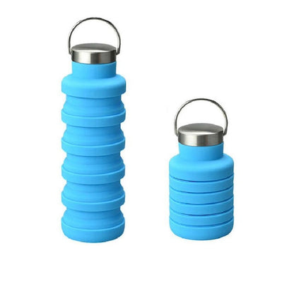 Collapsible Silicone Water Bottle, Reusable Silicone Foldable Travel Water Bottle, Portable Leak Proof Sports Water Bottles