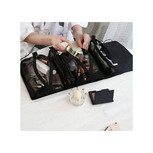 4 In 1 Cosmetic Bag Nylon Mesh Detachable Makeup Box
