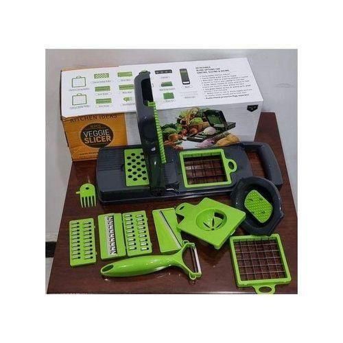 16-Piece Multi-Functional Vegetable Cutter & Chopper Set — All-in-One Kitchen Prep Tool with Interchangeable Blades