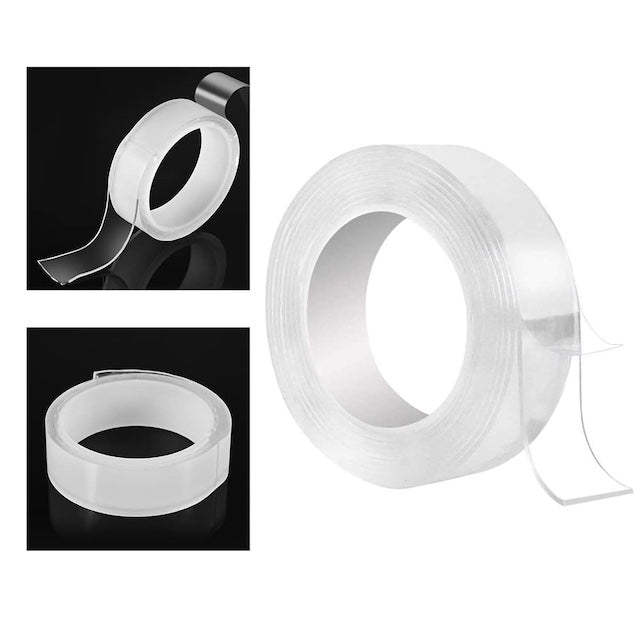 Magic Nano Tape – Strong Double-Sided Transparent Grip Tape | Washable, Reusable & Traceless (Multifunctional Roll)