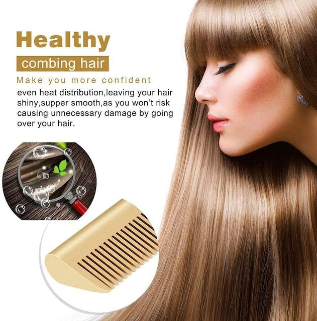 Adjustable Ceramic Electric Hot Comb – Temperature Control, Heat Protection & Fast Straightening