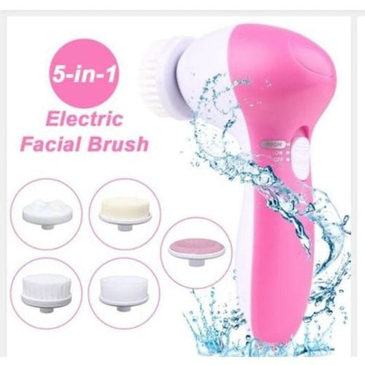 Facial Massager 5 In 1 Pore Cleaner Body Massager, Replaceable Head Brush Beauty Tool, Electric Face Cleansing Brush, Facial Brush Deep Cleaning