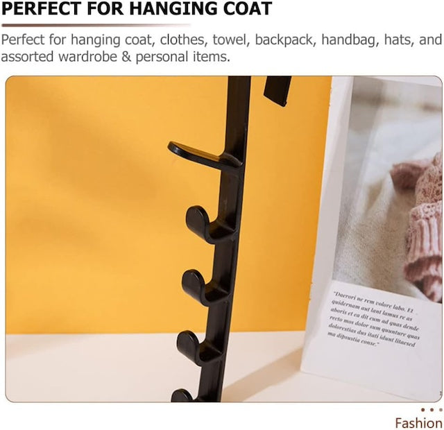 Multipurpose Five Segment Hooks, Handbag Door Hook, Door Hook for Most Door Widths, Stainless Steel Hangers, Coat Rack