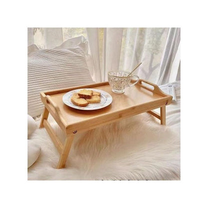 Foldable Bamboo Tray, Versatile Bamboo Serving Tray Table, Breakfast in Bed Bamboo Tray, Foldable Bamboo Tray Laptop Desk