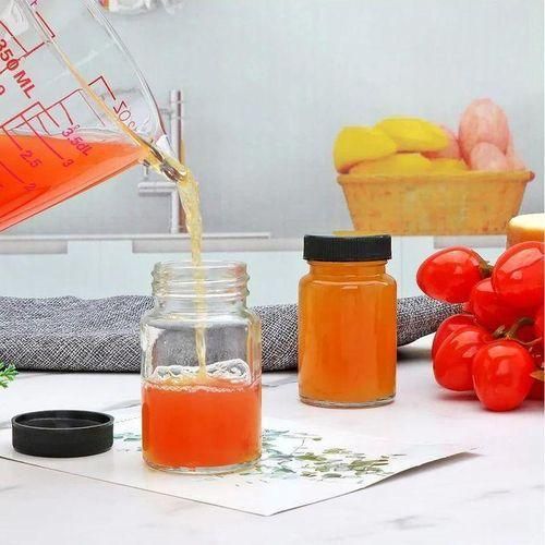 6PCS Ginger Shots Bottles Portable Leakproof Glass Jars With Lids- Glass Juice Shot Bottles With Caps For Wellness Shot