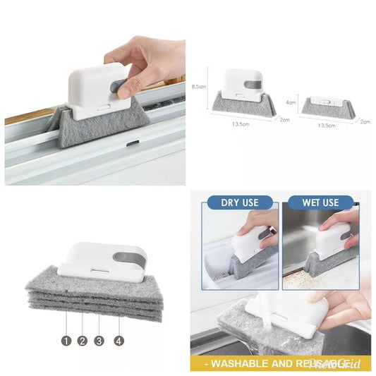 Creative Multilayered Groove Cleaning Double Sided Brush, Screen Cleaning Brush, Window Groove Cleaning Brush