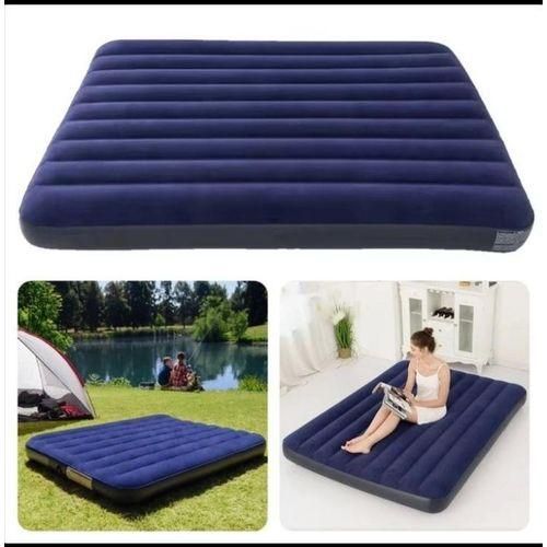 4x6 Intex Portable Inflatable Air Bed Mattress – Portable Camping & Guest Bed with Free Pump