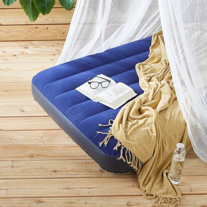 4x6 Intex Portable Inflatable Air Bed Mattress – Portable Camping & Guest Bed with Free Pump