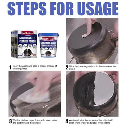 100g Rust Remover Kitchen Stainless Steel Pot/Pan Stain Dirt Cleaning Paste Kitchen Cleaning Tool