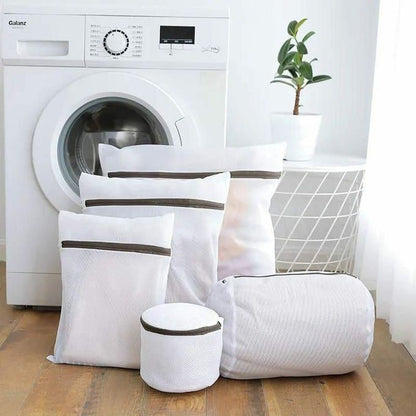 5‑in‑1 Zipper Mesh Laundry Bag Set – Protective Washing Bags for Delicates & Everyday Clothes