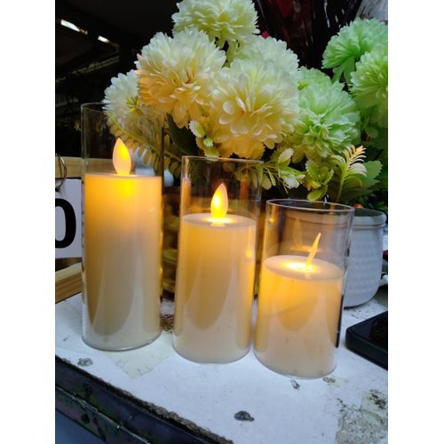 3‑in‑1 Flameless LED Candle Set – Battery‑Operated Decorative Candle Lights for Home & Events