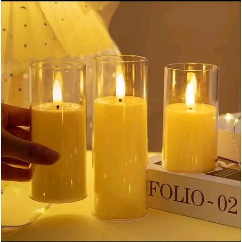 3‑in‑1 Flameless LED Candle Set – Battery‑Operated Decorative Candle Lights for Home & Events