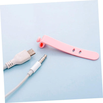 10PCS Mobile Phone Cable Winder, Earphone Clip, Charger Cord Organizer, Management Silicone Wire Cord Fixer, Holder Cable Belt