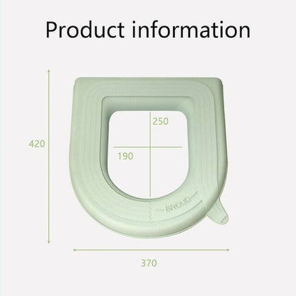 Household Waterproof Thickened Toilet Seat with Handle, Soft Toilet Silicone Seat Covers, Bathroom Comfortable Toilet Seat Pad- Blue, Light Pink