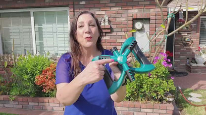 Automatic 360° Rotating Lawn Sprinkler – 3-Arm Adjustable Garden Watering System