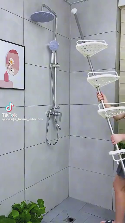 4 Tier Adjustable Telescopic Multi-Corner Shelf Organiser