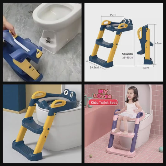 KIDS TRAINING TOILET SEAT TRAINER WITH PVC CUSHION/SOFT PAD