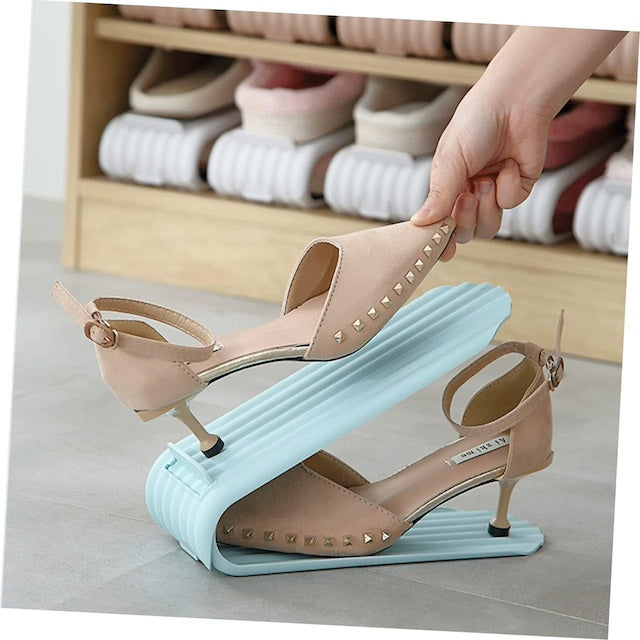Shoes Slot Space Saver, Double Stacker Display Rack, Shoes Storage Racks, Double Layer Shoe Rack Holder Organizer