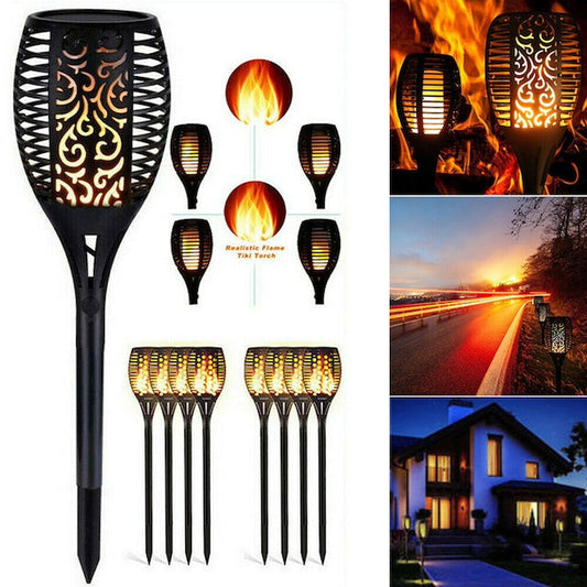 LED Solar Flame Lamp, Outdoor Lawn Solar Lights, Solar Garden Light Torch Energy Saving LED, Outdoor Light Garden