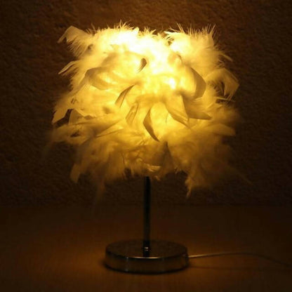 Generic LED Modern Feather Night Light, Color White Nordic Feather, Comes with Bulb