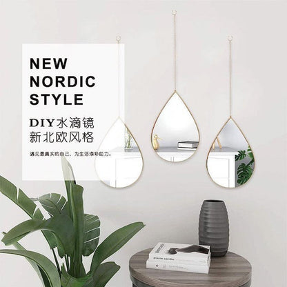 3 in 1 Tear Drop wall mirrors, Teardrop Mirror Wall Decor, Elegant Wall Mirrors Decorative Art(25 cm Diameter)