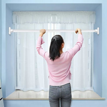 Multipurpose Extendable Telescopic Rod, Adjustable Shower Curtain Rod, Stainless Steel Clothing Rod, Drill-Free Adjustable Rod