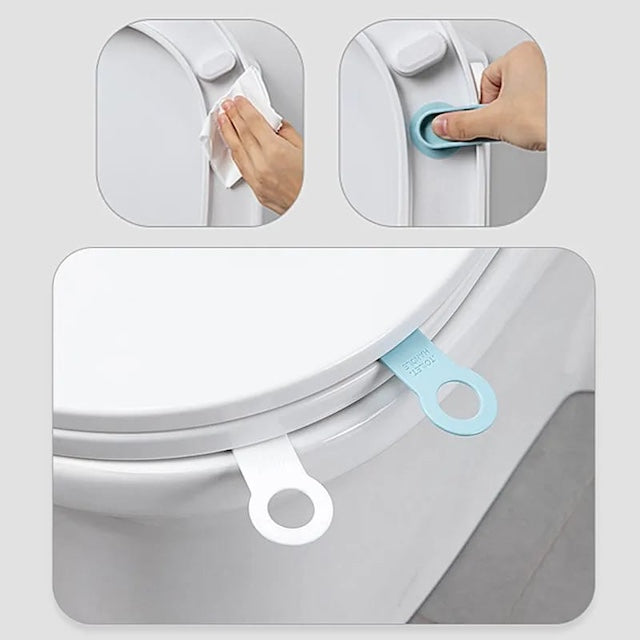 2pcs Toilet Seat Lifter, Toilet Handle, Toilet Lid Straps, Self Toilet Seat Cover Handle, Toiletries Lifting - 2 Pieces
