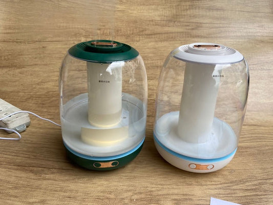Ultrasonic Air Humidifier with Ambient Lamp, Mini Humidifiers, USB Portable Air Diffusers with Night Light Intelligent Timing