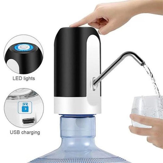 High Performance Electric Water Pump, Portable Rechargable Electric Automatic Water Dispenser Pump (Black and White)
